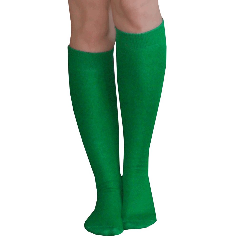 Thin Solid Green Socks